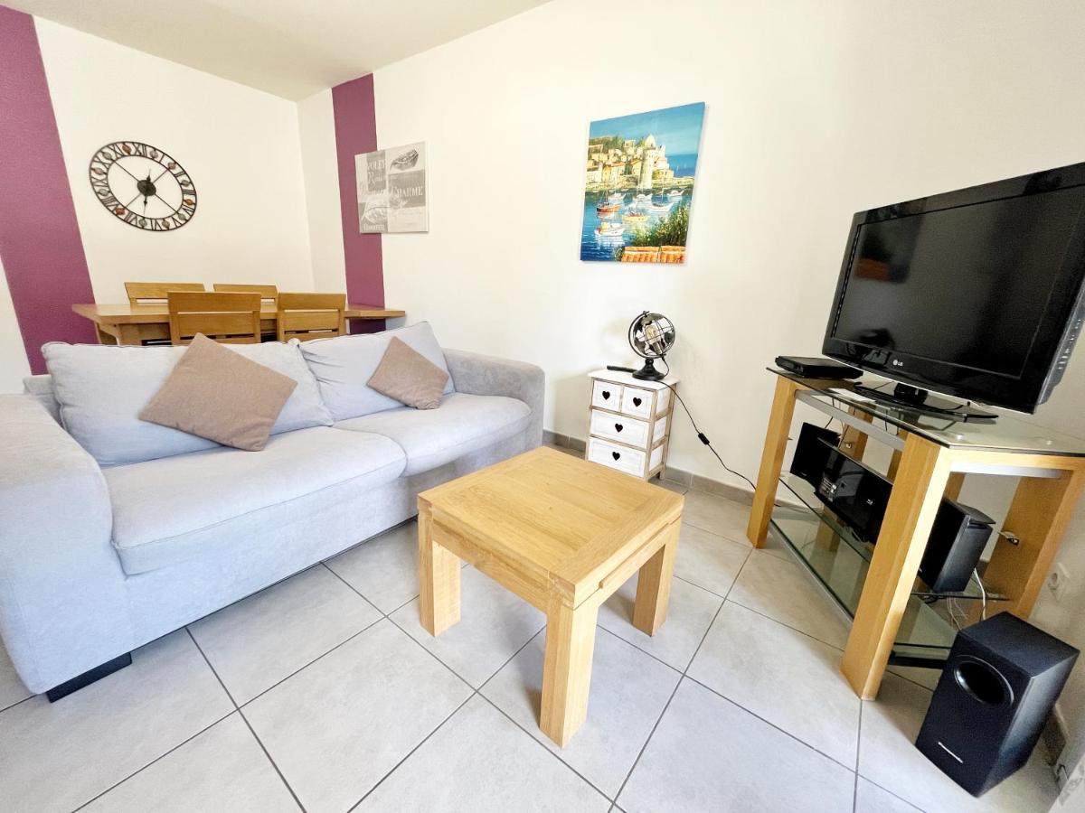 T3 Hippocampe -Jardin -Piscine -Garage -Clim Apartment Collioure Ngoại thất bức ảnh