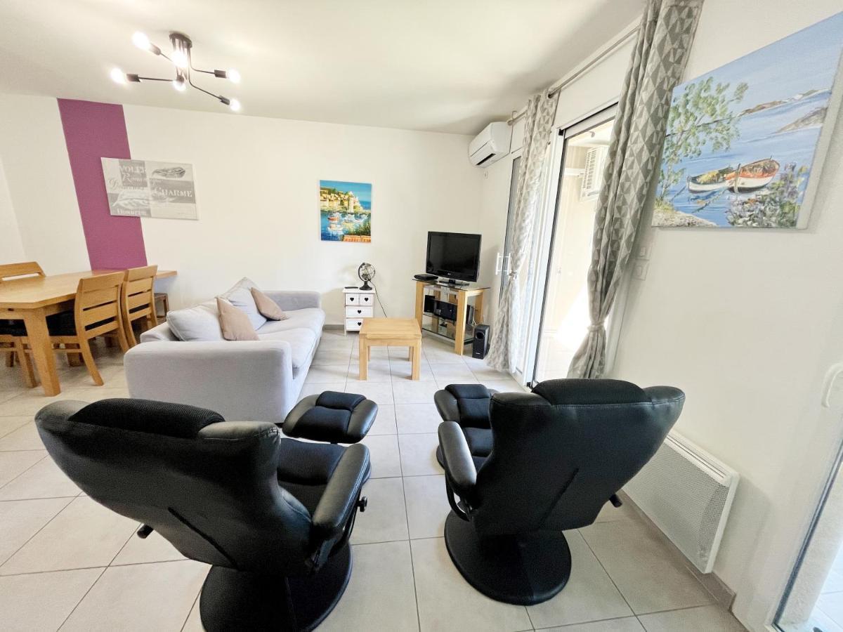T3 Hippocampe -Jardin -Piscine -Garage -Clim Apartment Collioure Ngoại thất bức ảnh